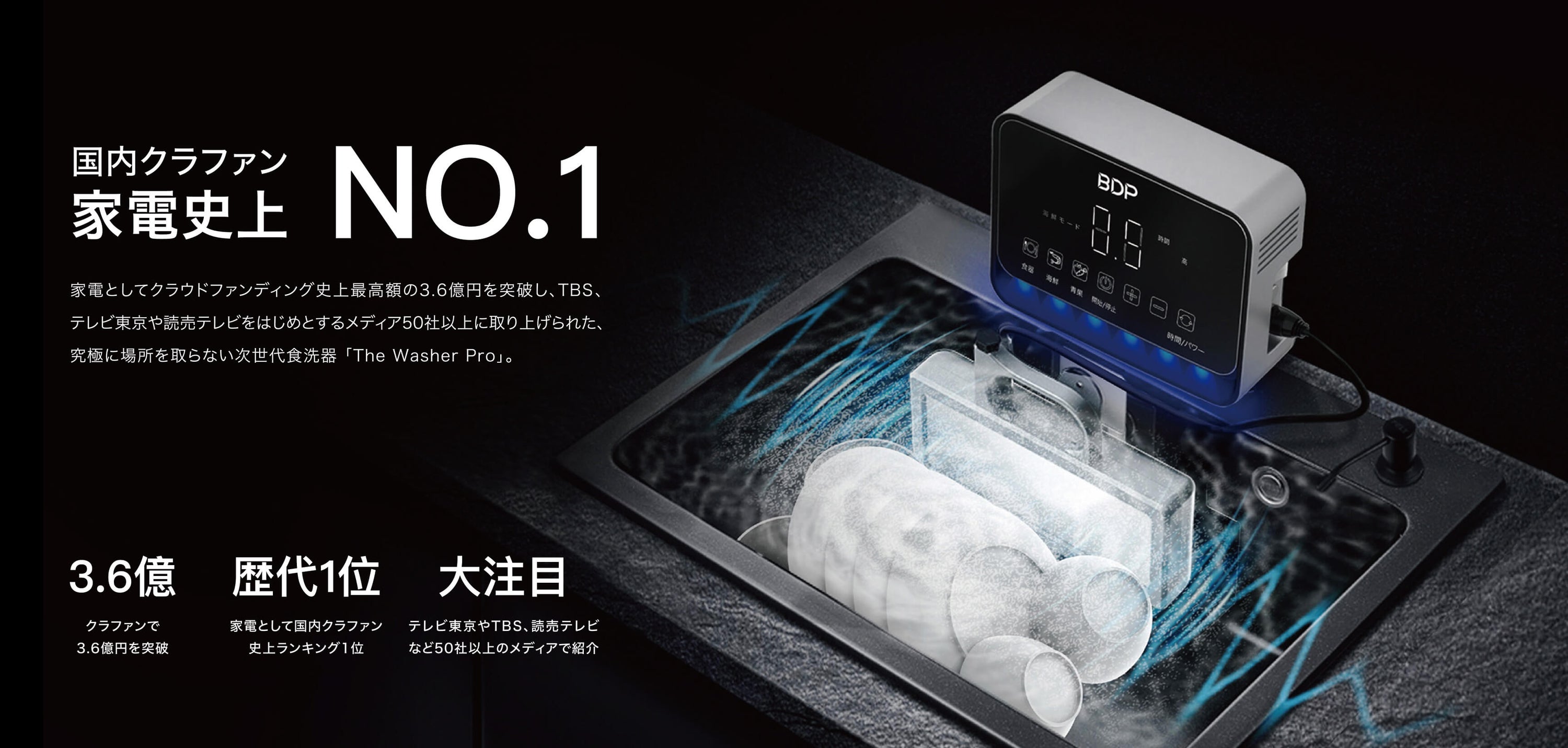 超音波食洗機 THE WASHER PRO BDP Q6-400 - 冷暖房、空調